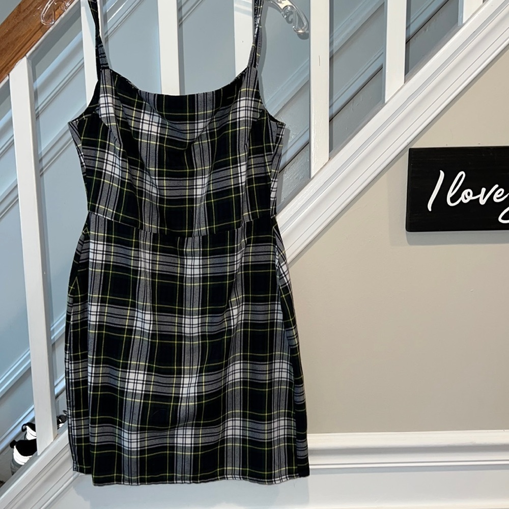 Plaid mini dress